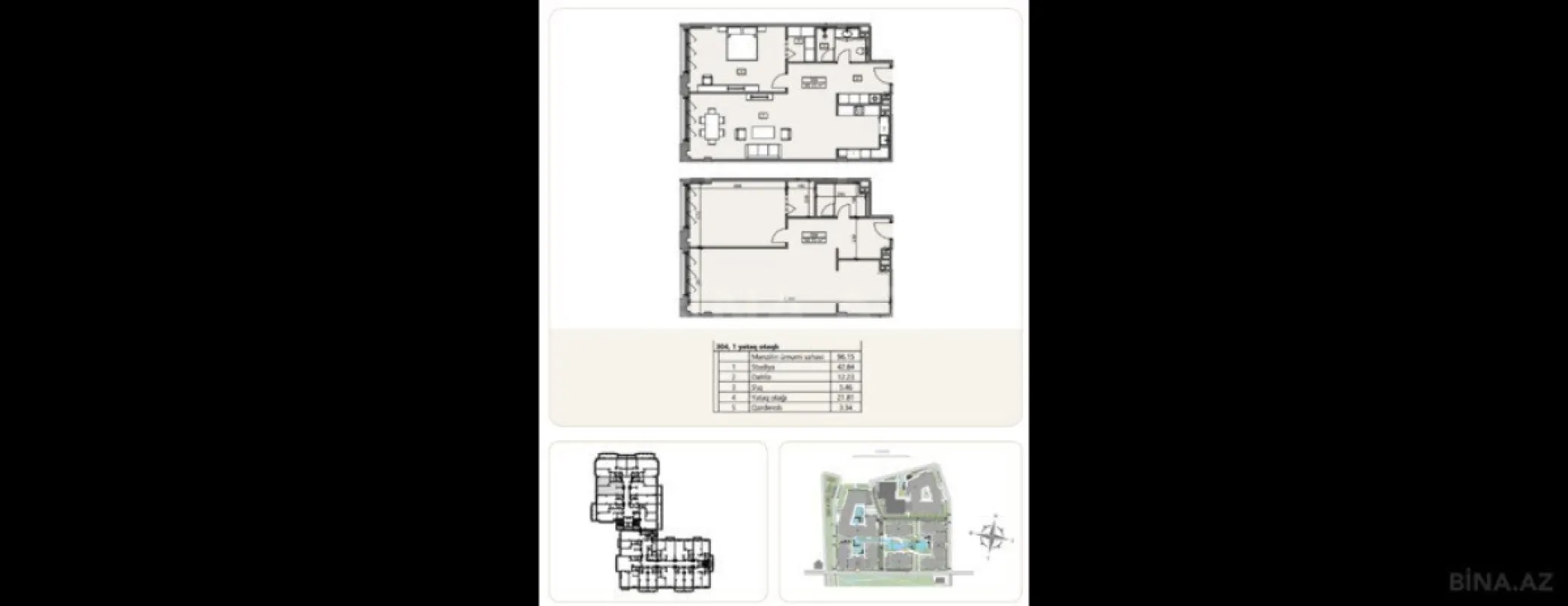 Satılır 2 otaqlı mənzil 96.2 m²