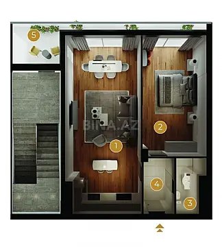 Satılır 2 otaqlı mənzil 92 m²