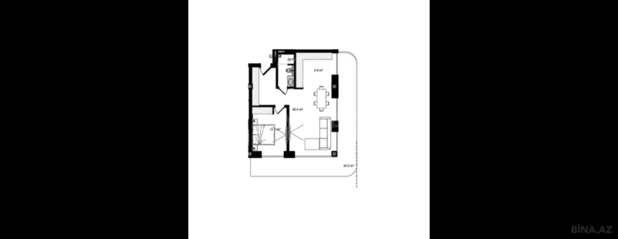 Satılır 2 otaqlı mənzil 102.2 m²