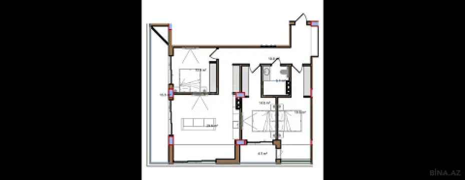 Satılır 4 otaqlı mənzil 144.6 m²