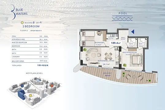 Satılır 3 otaqlı mənzil 109.4 m²