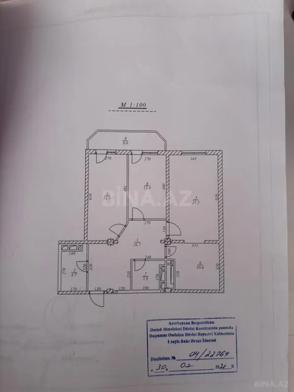 Satılır 3 otaqlı mənzil 90 m²