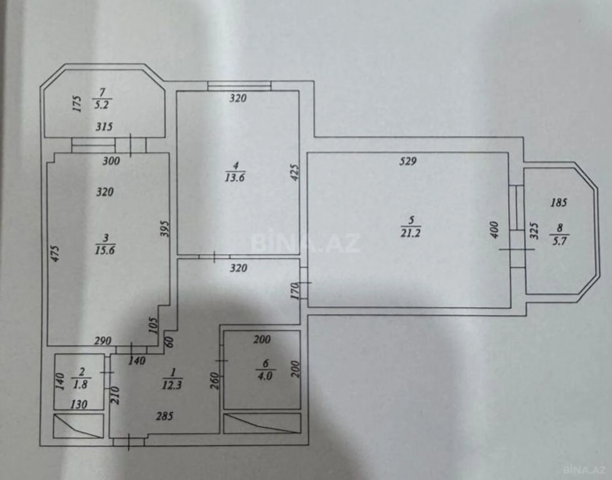 Satılır 2 otaqlı mənzil 83 m²