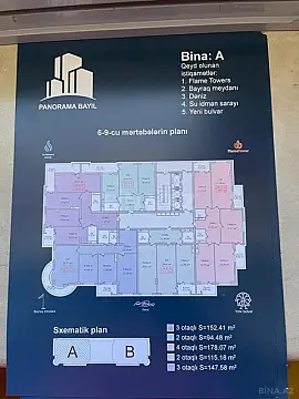 Satılır 3 otaqlı mənzil 152.4 m²