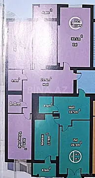 Satılır 3 otaqlı mənzil 134.5 m²