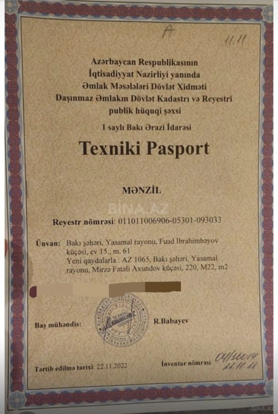 Satılır 3 otaqlı mənzil 276 m²