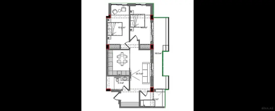 Satılır 4 otaqlı mənzil 107 m²