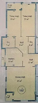 Satılır 4 otaqlı mənzil 146 m²