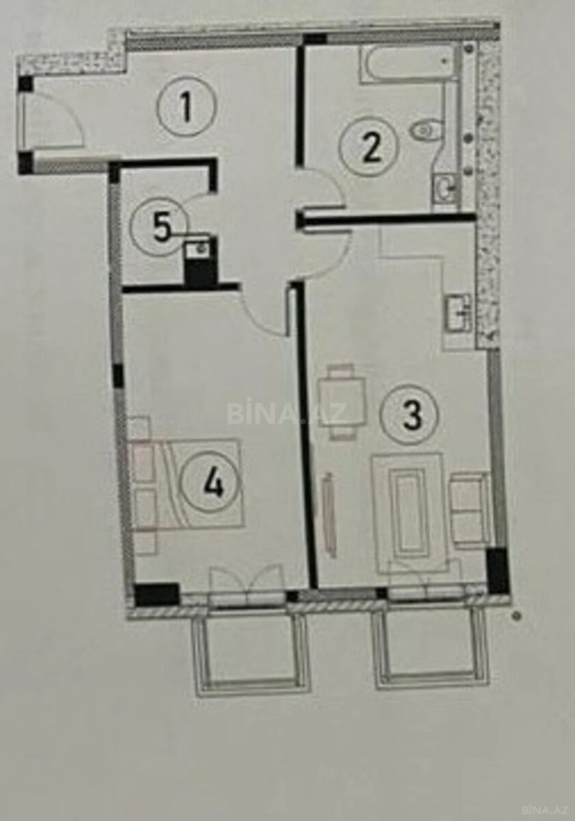 Satılır 2 otaqlı mənzil 65.7 m²