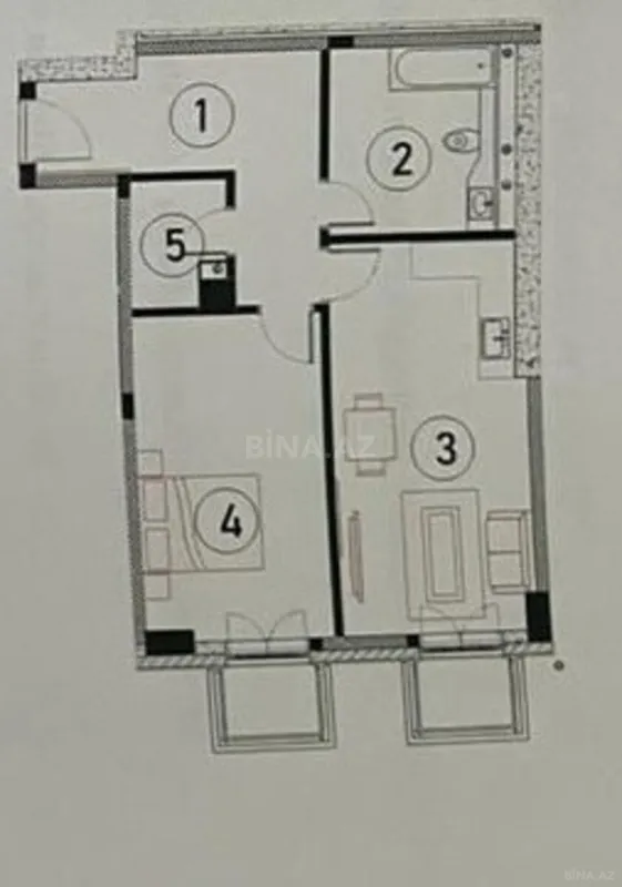 Satılır 2 otaqlı mənzil 65.7 m²