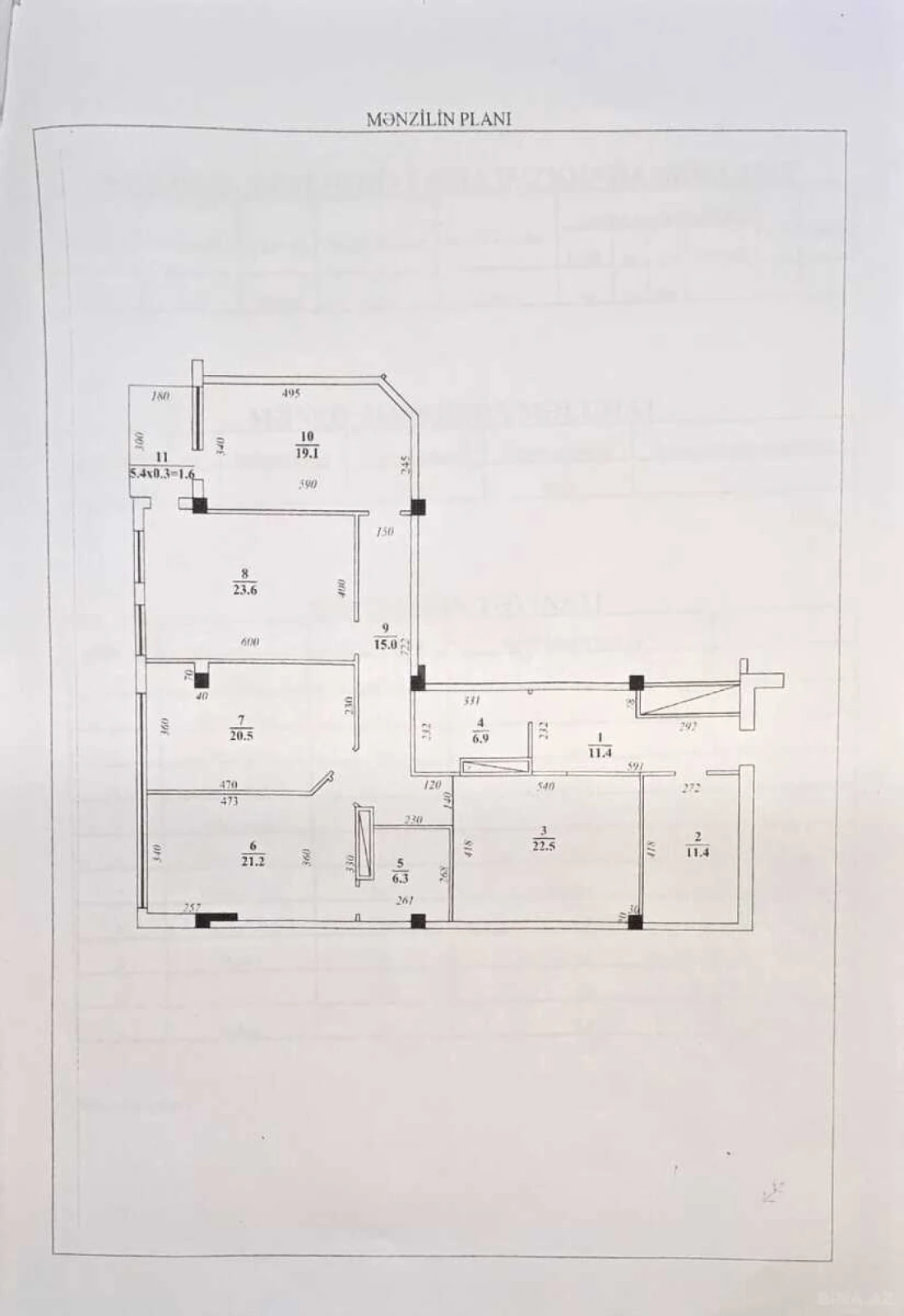 Satılır 4 otaqlı mənzil 175 m²