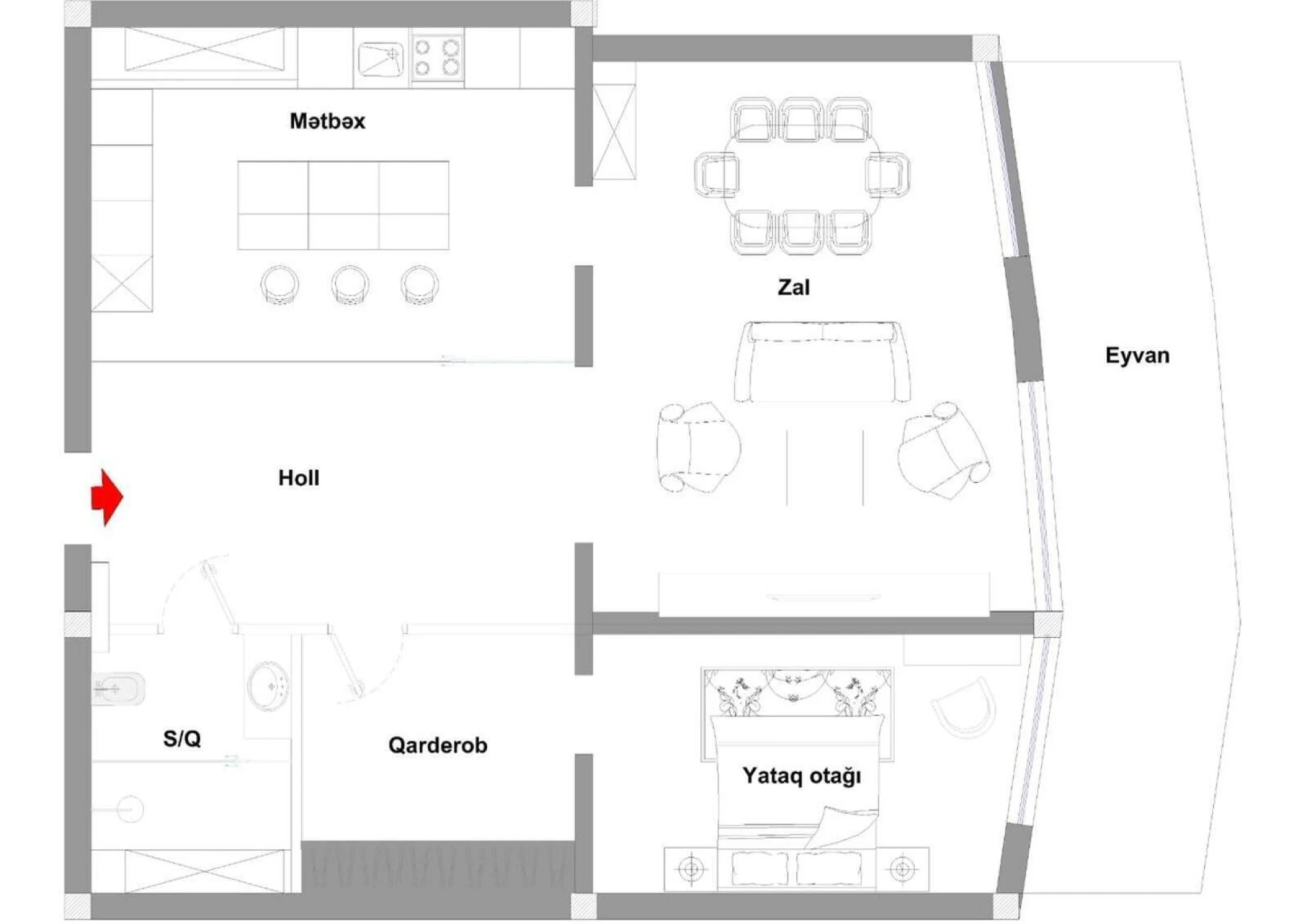 Satılır 3 otaqlı mənzil 120 m²
