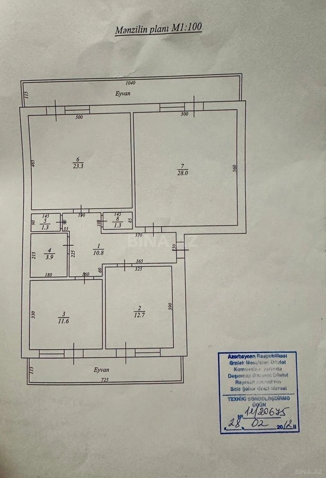 Satılır 3 otaqlı mənzil 110 m²