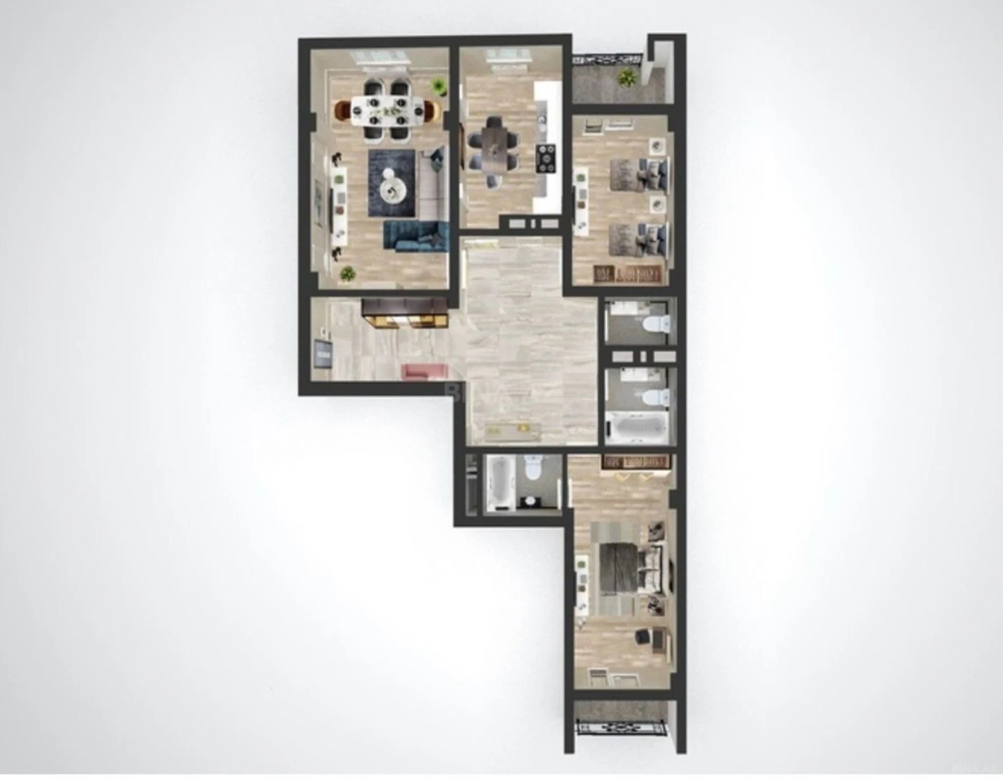 Satılır 4 otaqlı mənzil 162 m²