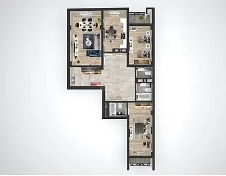 Satılır 4 otaqlı mənzil 162 m²