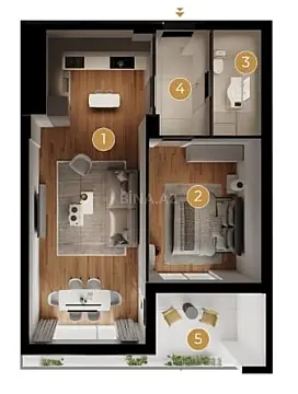 Satılır 2 otaqlı mənzil 72.26 m²