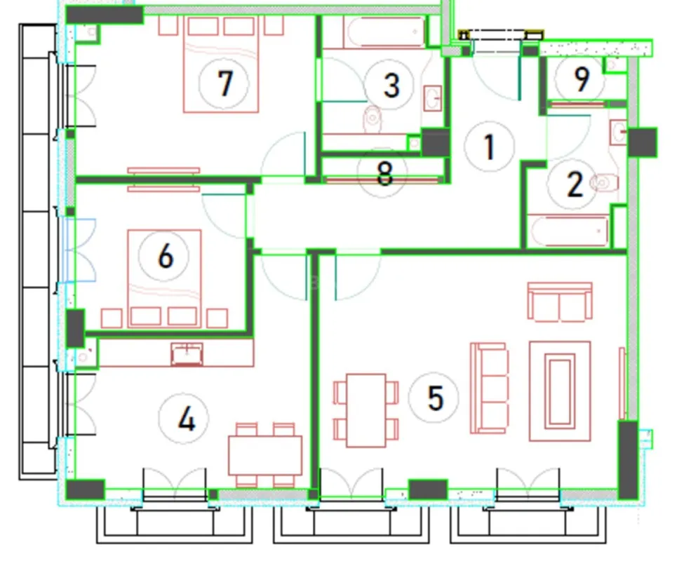 Satılır 3 otaqlı mənzil 110.5 m²