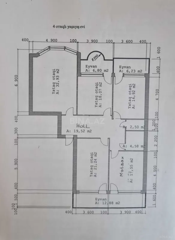 Satılır 4 otaqlı mənzil 160 m²
