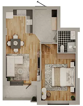 Satılır 2 otaqlı mənzil 56 m²