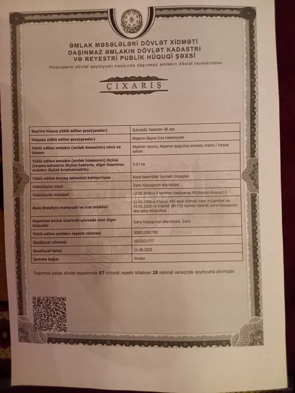 Satılır 3 otaqlı həyət evi 100 m²