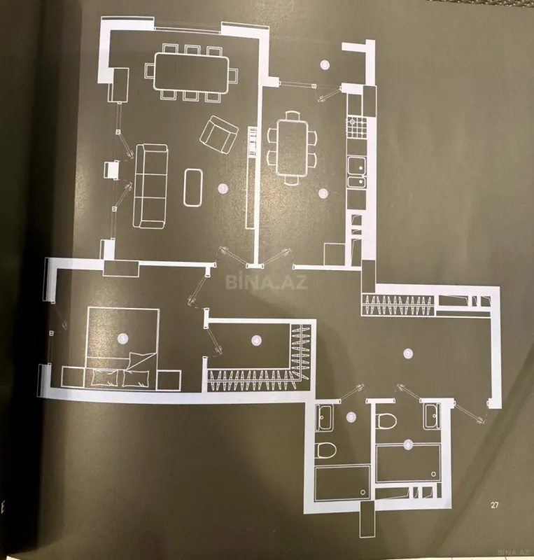 Satılır 2 otaqlı mənzil 90.5 m²