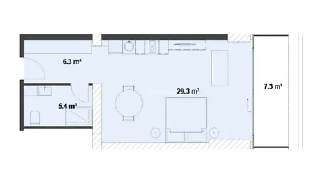 Satılır 1 otaqlı mənzil 57.2 m² — Bakı, Nardaran 1 otaq 57.20 m²
