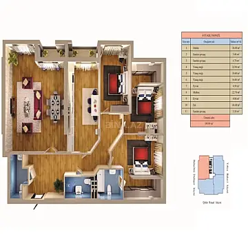 Satılır 4 otaqlı mənzil 178 m²