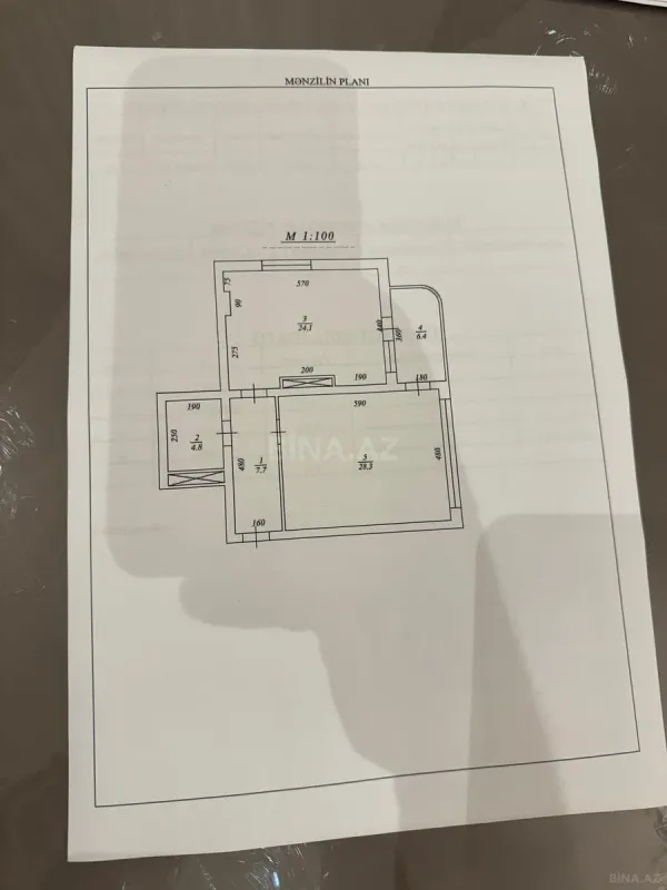 Satılır 2 otaqlı mənzil 74 m²