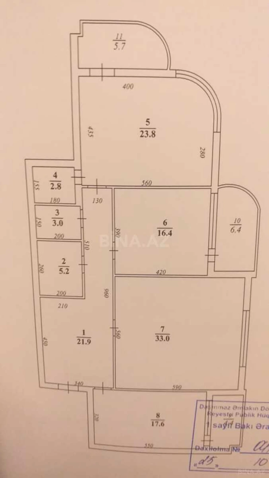 Satılır 3 otaqlı mənzil 140 m²