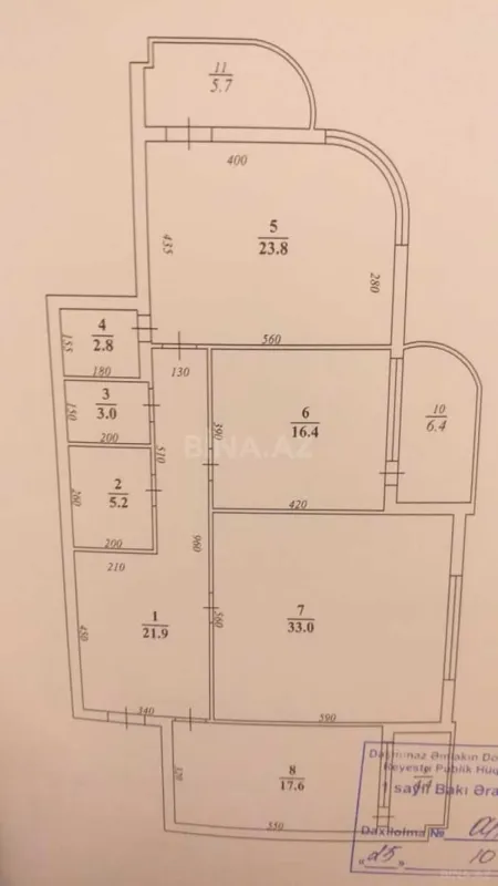 Satılır 3 otaqlı mənzil 140 m²