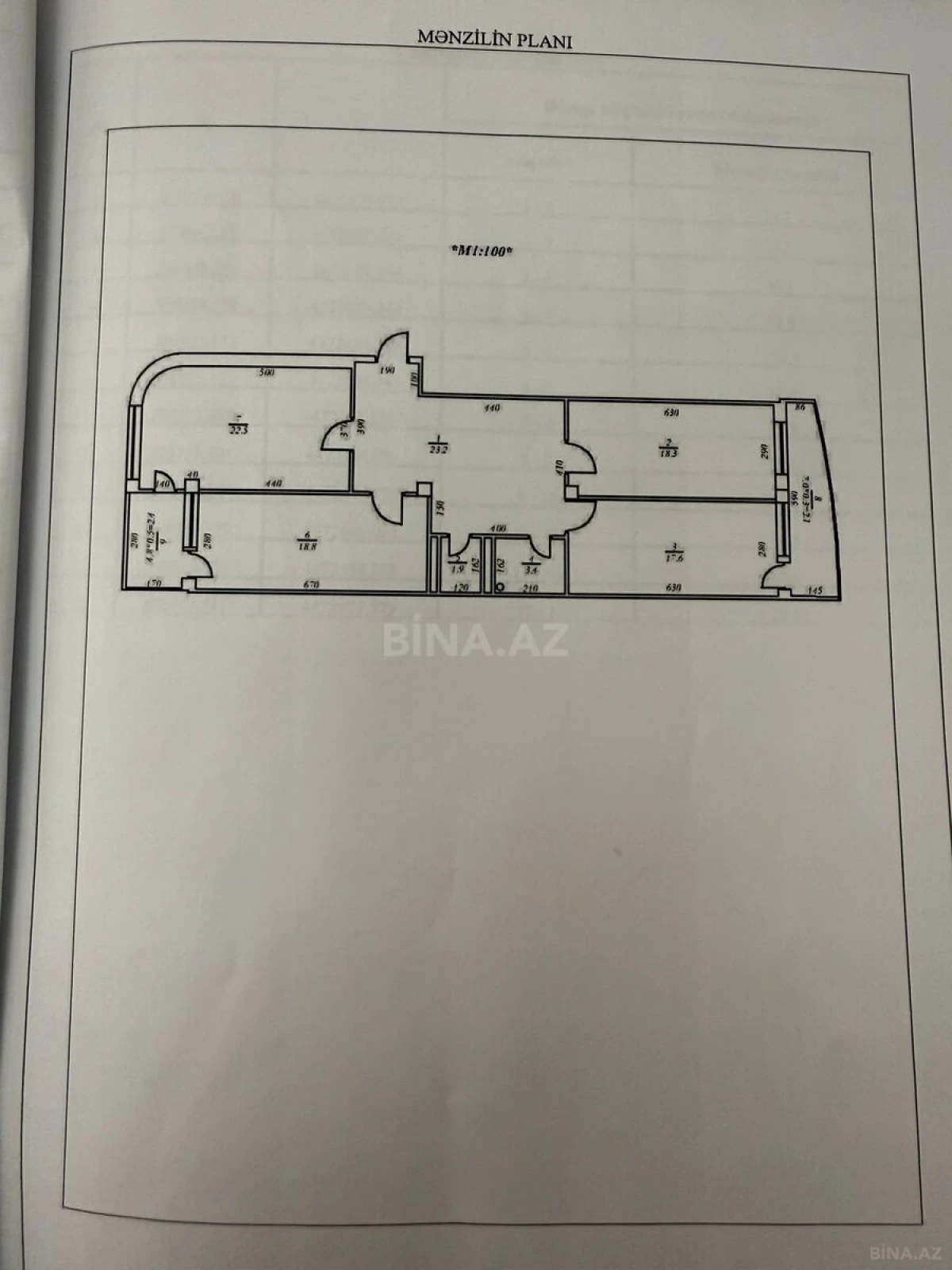 Satılır 3 otaqlı mənzil 117.5 m²