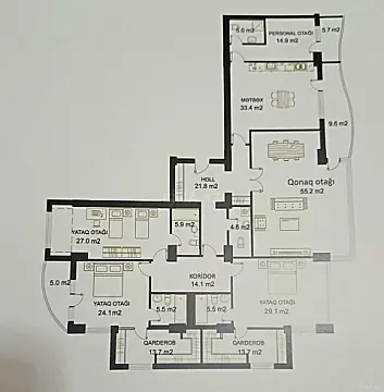 Satılır 5 otaqlı mənzil 294 m²