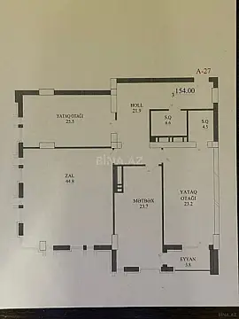 Satılır 3 otaqlı mənzil 154 m²