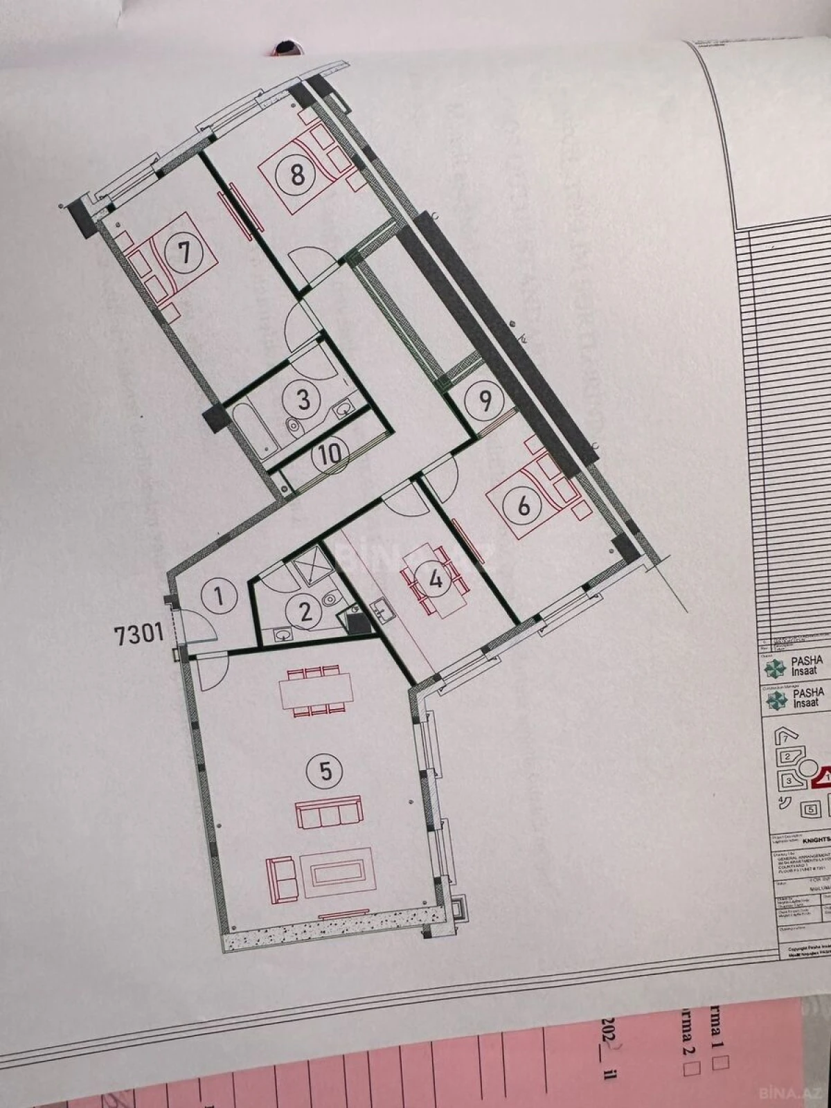 Satılır 4 otaqlı mənzil 152 m²