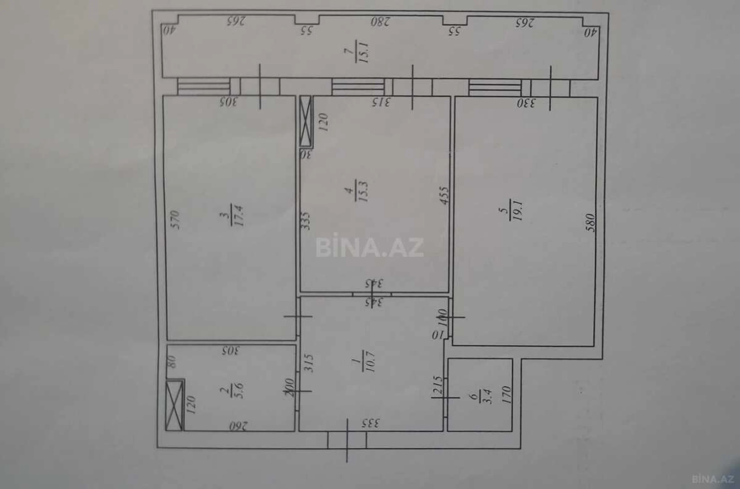 Satılır 2 otaqlı mənzil 87 m²