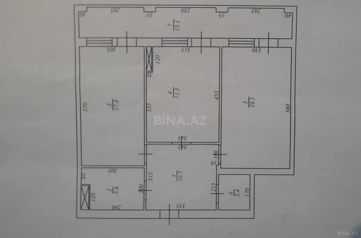 Satılır 2 otaqlı mənzil 87 m²