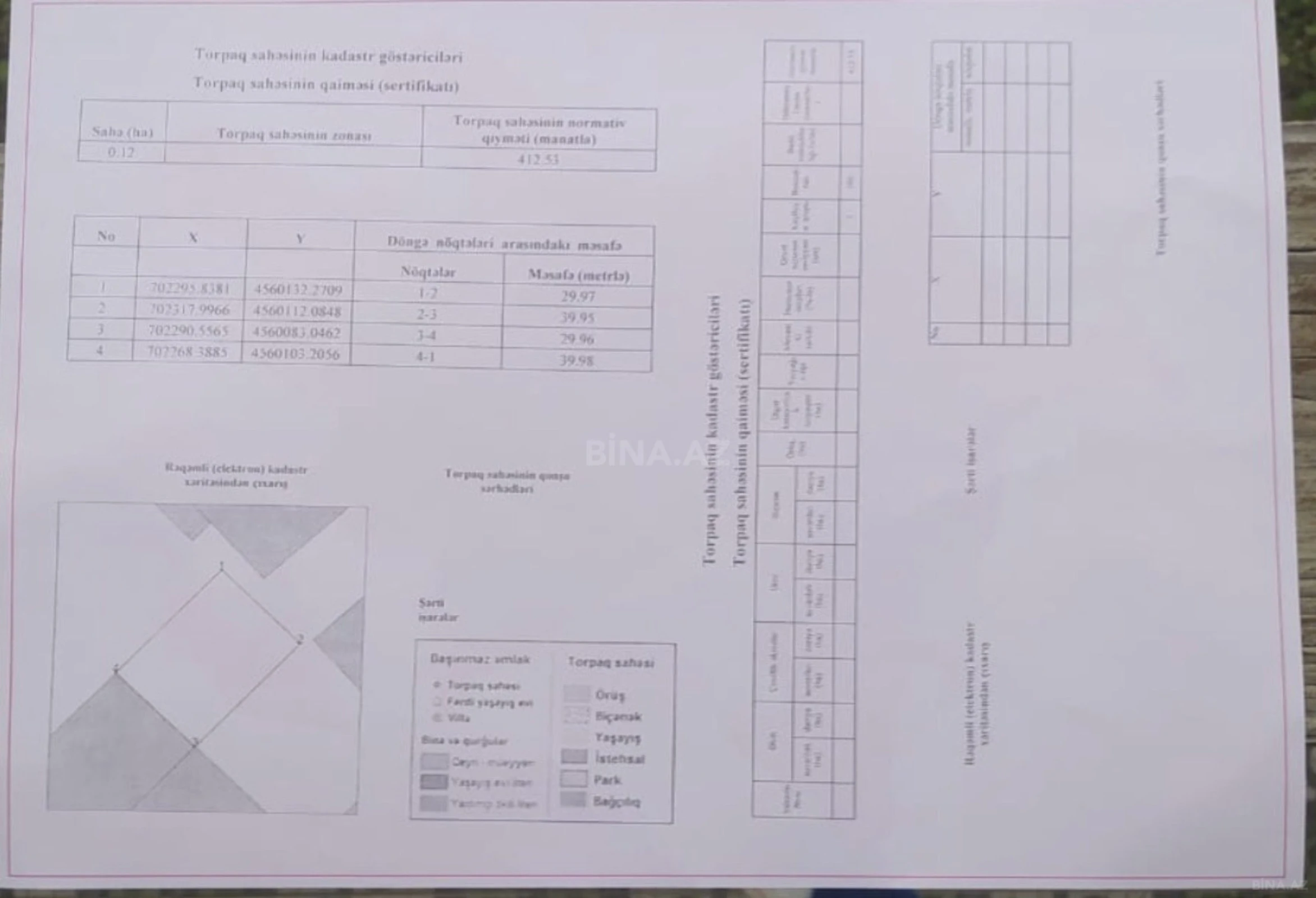 Satılır torpaq sahəsi 12 m²