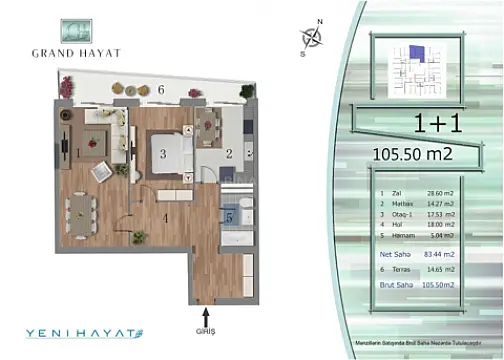 Satılır 3 otaqlı mənzil 108 m²