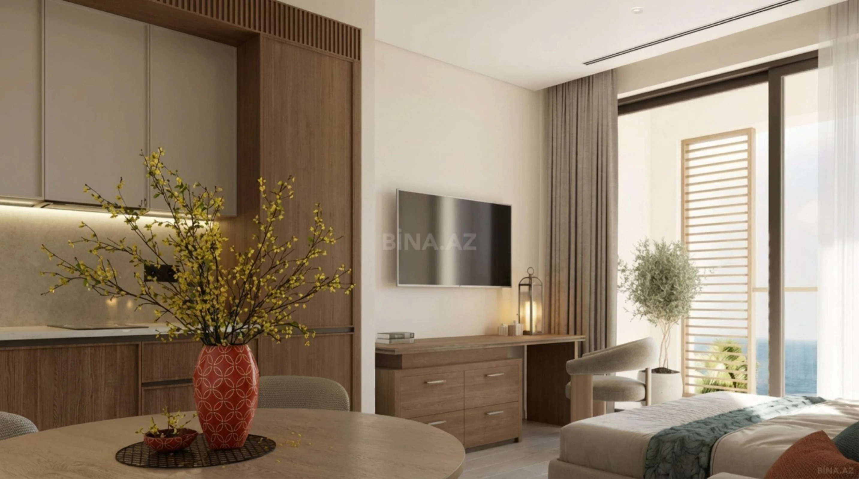 Satılır 1 otaqlı mənzil 36.7 m²