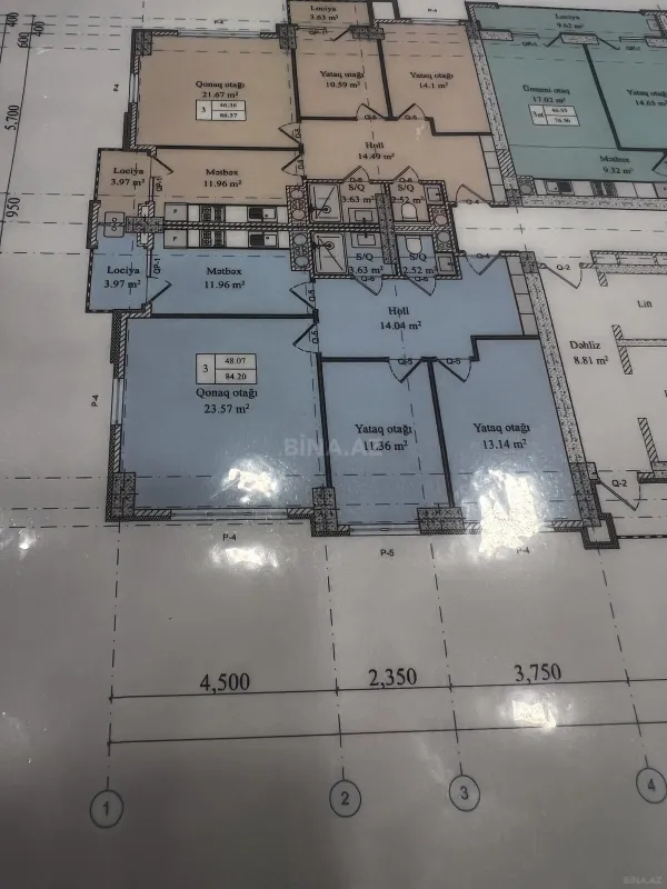 Satılır 3 otaqlı mənzil 89 m²