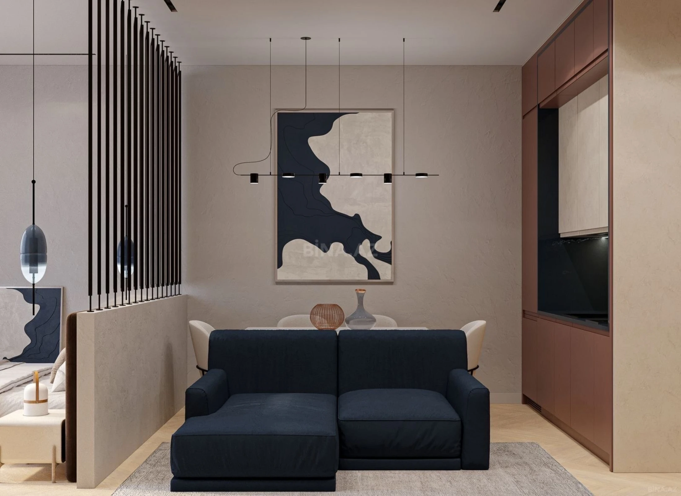 Satılır 1 otaqlı mənzil 57.5 m²