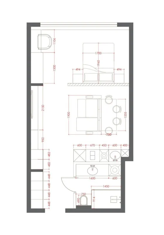 Satılır 1 otaqlı mənzil 57.5 m²