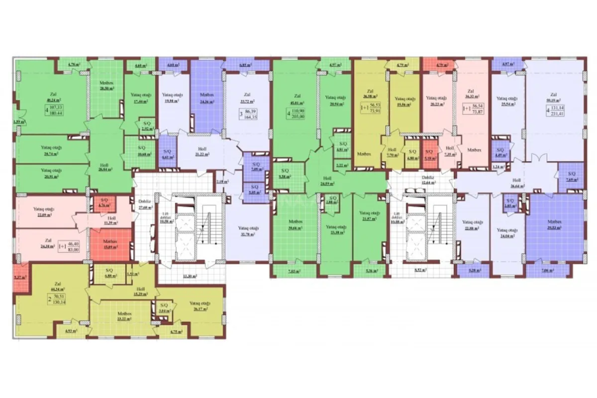 Satılır 4 otaqlı mənzil 165 m²