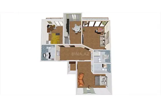 Satılır 4 otaqlı mənzil 165 m²