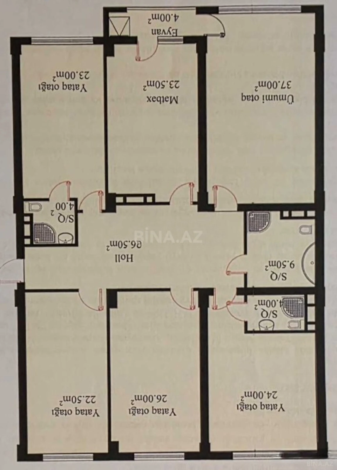 Satılır 5 otaqlı mənzil 204 m²