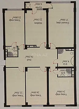 Satılır 5 otaqlı mənzil 204 m²