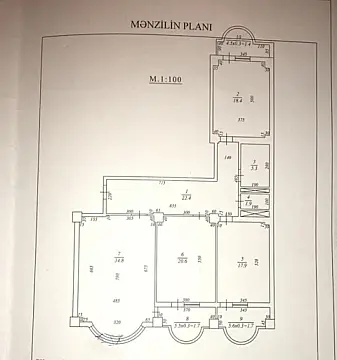 Satılır 3 otaqlı mənzil 137 m²