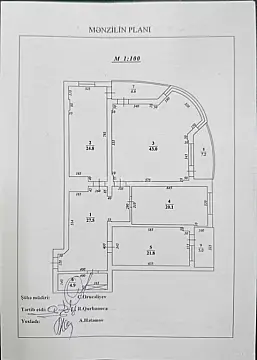 Satılır 4 otaqlı mənzil 170 m²