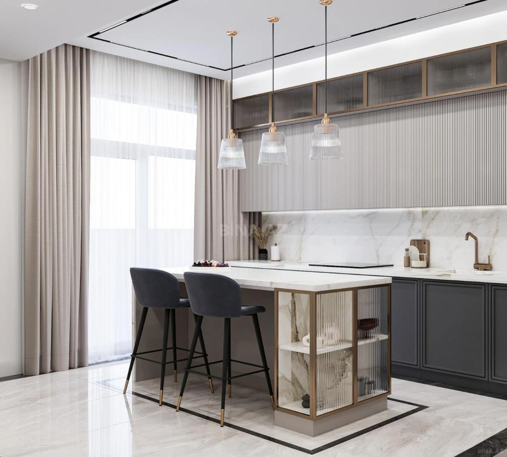 Satılır 4 otaqlı mənzil 187 m²