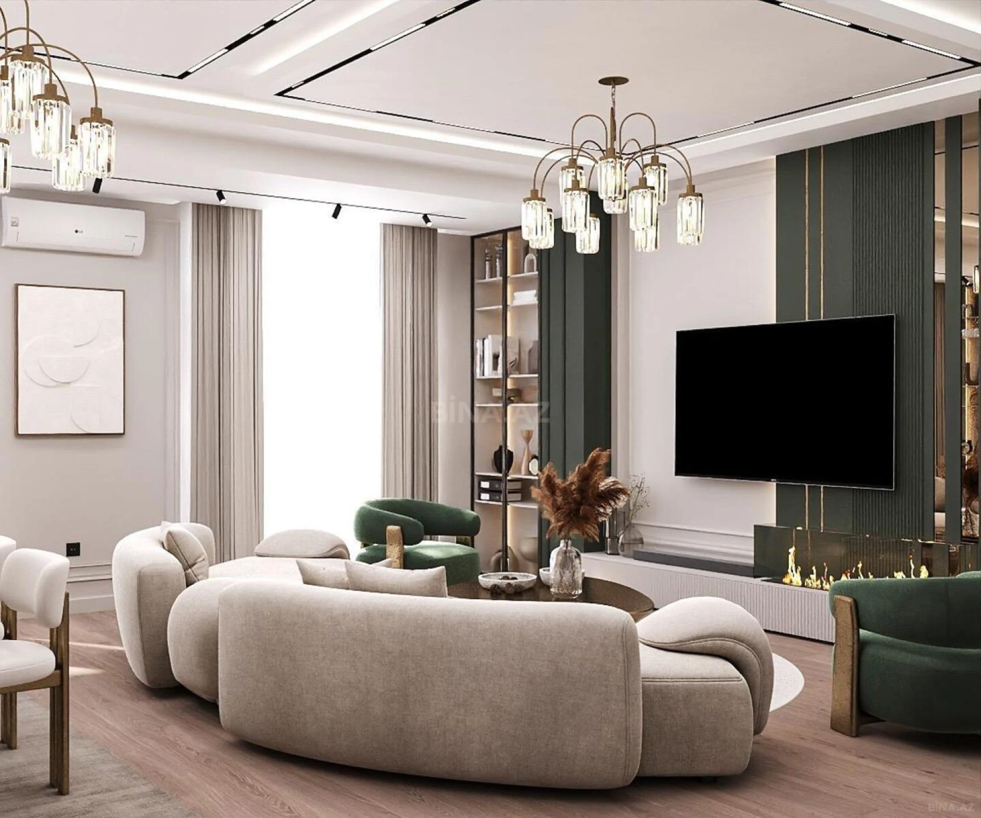 Satılır 4 otaqlı mənzil 187 m²